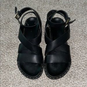 topshop black sandals